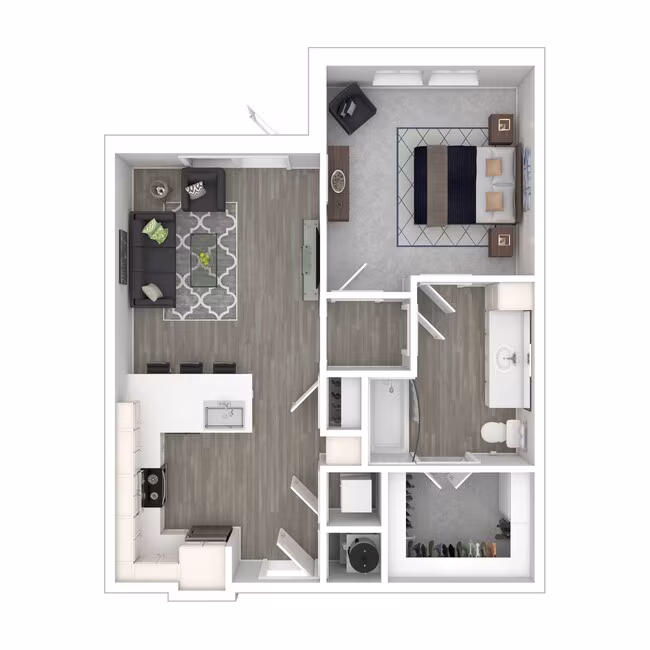 1 Bed • 1 Bath 32112 floor plan